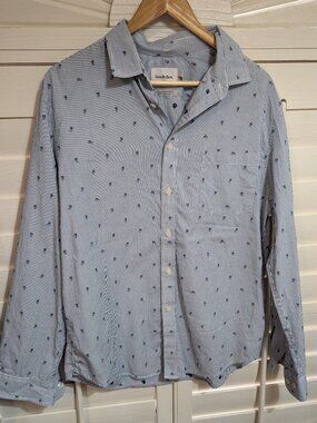 Goodfellow & Co Standard Blue Rose Pinstripe Large Button-Up Shirt